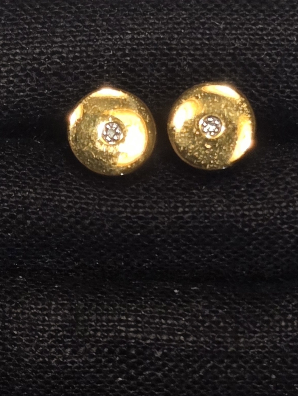 Monica Vinader - Gold Linear Solo Stud Diamond Earrings - Picture 7 of 10